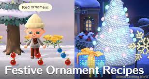 Festive Christmas Ornament Diy Recipe List How To Get In Animal Crossing New Horizons Acnh Diy Christmas Ornaments Ornaments Diy Red Ornaments