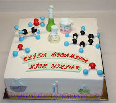 Birthday Cake For Teacher With Name Cake For A Chemist Science Cake Unique Birthday Cakes Happy Birthday Cakes Cake Decorating Party