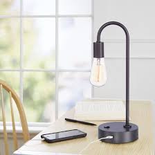 Williston Forge Dangelo 17 Gray Slate Desk Lamp With Usb Reviews Wayfair