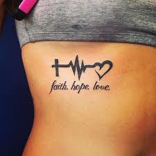 There is a balloon with a date and a picture of a child. Beautiful Faith Hope Love Tattoo Design Ideas For Men And Women