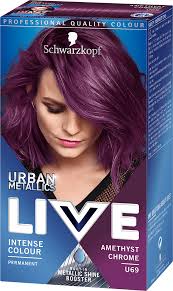 U69 Amethyst Chrome Hair Dye By Live Live Colour Hair Dye From Schwarzkopf Schwarzkopf Hair Color Dyed Hair Dyed Hair Purple