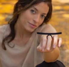 Buy Rubber Ring Recycled Jewellery Contemporary Jewelry Gift for Her  Geometric Ring Statement Minimalist Unique Black Jewellery Online in India 