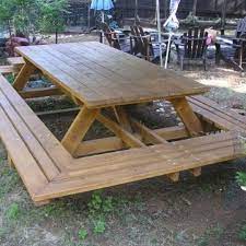 Handcrafted Log Picnic Table Google Search Picnic Table Picnic Table Plans Backyard