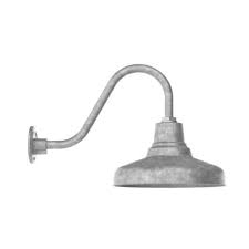 The Universal Gooseneck Light 14 Shade In 975 Galvanized G15 Gooseneck Arm In 975 Galvanized Gooseneck Lighting Barn Lighting Beach Cottage Style