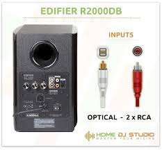 As well as the r2000db speakers edifier have included a range of cables, there is one (long) cable for connecting the left and right speaker, a 3.5 to rca cable, an rca to rca cable and an optical cable. Edifier R2000bt Review 2021 Powerful Bluetooth Speakers