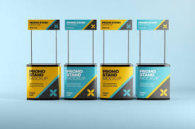 Promotion Stand Mockup Set In 2020 Mockup Advertising Creative Words