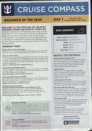 It was also open for part of day 2 from 10 am to 2 pm. Radiance Of The Seas 7 Night Northbound Alaska Cruise Compass May 17 2019 By Royal Caribbean Blog Issuu