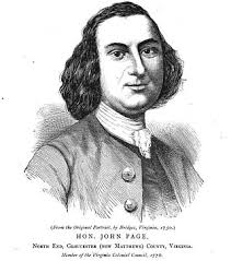 Hon John Page North End Gloucester now Mathews County Virginia