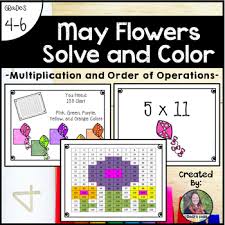 May Flowers Solve And Color Multiplication And Order Of Operations