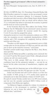 Pada mulanya iaitu pada tahun 1993,kilang perodua yang pertama telah bertapak di sungai choh, mukim serendah,rawang, selangor yang. Perodua Supports Government S Effort To Boost Chegg Com