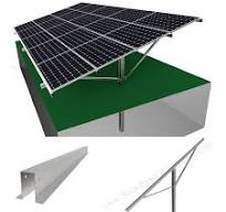 Solar panel ground mounting systems, single pole, SPC-JA-4H-PW