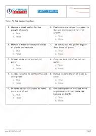 Nso Class 3 Sample Paper On Soil Worksheet 9 Exam Preparation Olympiad Exam Science Worksheets