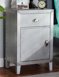 Shop cdi furniture industrial nightstand online at macys.com. Breakwater Bay Boggess 1 Drawer Metal Nightstand In Silver Reviews Wayfair