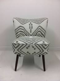 1950s Cocktail Chair Reupholstered In Andrew Martin Mohican Fabric Osi Modern Midcentury Retro Chair Deco Chairs Cocktail Chair