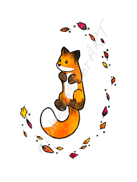 The Fox In The Wind 5x7 Print Etsy Cute Art Cute Drawings Fox Art