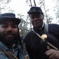 Br. Marquett Milton, Melvin Diggs with Greg Eatroff and others at the 160th  Anniversary of the Battle of Olustee. Portraying 8th USCT, 1st North  Carolina Vol. Infantry Regiment (aka 35th USCT) and