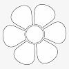 Color the beautiful flowers and leaves in this woman's. 1