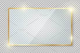 Vector Transparent Gold Glass Banner Gold Glass Glass Transparent