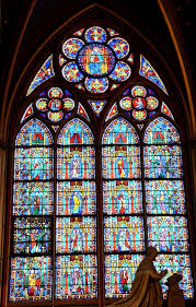 Stained Glass Notre Dame De Paris Been There Have Seen This Beautiful Picture But Being Stained Glass Stained Glass Church French Gothic Architecture