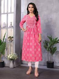 Festive embroidered kurta churidar pajama trends


