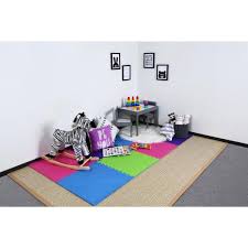 Basement flooring with drains we have a rental property with liveable space in the basement and would like to improve the flooring there. Trafficmaster Primary Pastel 24 In X 24 In X 0 47 In Playroom Floor 4 Pack 24121hdus The Home Depot