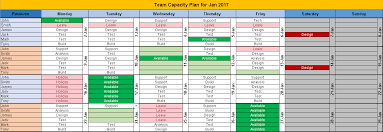 Excel Team Calendar Template Download Plan Monthly Schedule Project Management Templates Capacity Planning Project Management