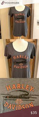 Harley Davidson Screamin Eagle Graphic Tee Sz M Harley Shirts Eagle Graphic Tee Orange T Shirts