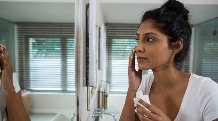 Skincare products used in a daily sun protection routine