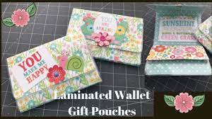 Then peal off the back of another sheet and place it on the opposite side of whatever you are laminating. Laminated Wallet Gift Pouch Youtube