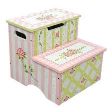 Fantasy Fields Crackled Rose Step Stool Step Stool Kids Wooden Step Stool Step Stool