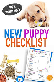 Free Printable New Puppy Checklist For Dog Moms 2020 Gercekler