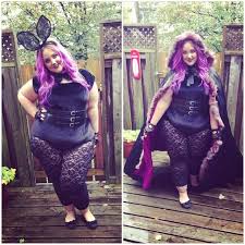 Spooky Bunny Halloween Costume Complete With Gorgeous Pastel Purple Hair Curvy Cosplay Plus Size Fashion Plus Size Girls