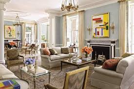 Contemporary Traditional Design Southern Mansion Dk Decor Generally, a living room is equipped with a sofa, chairs, central tables, modern design living room, a television or stereo equipment, bookshelves and other pieces of furniture.