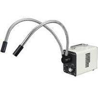 .20W LED Fiber Optic Dual Gooseneck Light Microscope Illuminator