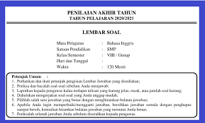 Penggunaan kalimat adalah main clause (kalimat utama) dan conditional clause (kalimat pengandaian). Soal Jawaban Pat Bahasa Inggris Kelas 8 Smp Tahun 2021 Info Pendidikan Terbaru