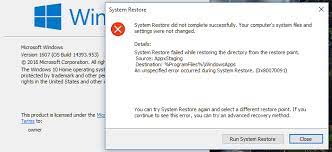 System Restore Fails Appxstaging Programfiles Windowsapp 0x80070091 Page 19 Windows 10 Forums