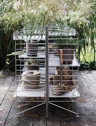 173 x 73 x 34 cm schwarz. String Regal System Outdoor Elbdal De Skandinavische Wohnaccessoires