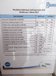 Maybe you would like to learn more about one of these? Bank Bri Merubah Tarif Jasa Perbankan Kok Gitu Ya