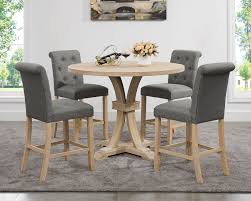 I've been working on it for the past several months as money and time have allowed. Siena White Washed Finished 5 Piece Counter Height Dining Set Pedestal Round Table With Gray Chairs Walmart Com Walmart Com