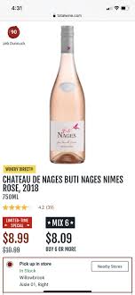 Chateau De Nages Buti Nages Nimes Rose Ripe Fruit Wine Bottle Grenache