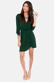 Overlap Of Luxury Dark Green Wrap Dress Dresses Fashion Clothes