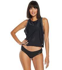 Nike Sport Mesh Convertible Layered Tankini Top At Swimoutlet Com Tankini Tankini Top Competition Swimwear