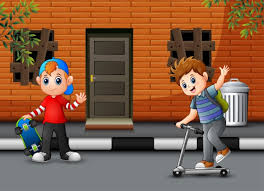 Maybe you would like to learn more about one of these? Dibujos Animados De Dos Ninos Jugando Frente A La Casa Vector Premium