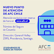 Este martes, la administradora de fondos del seguro de cesantía (afc) anunció que activará el pago de dos giros adicionales a los afiliados que hoy están los dos giros adicionales beneficiarán a 29 mil afiliados, que corresponde a las personas que están recibiendo su seguro de cesantía con cargo al. Chileatiende Oficial On Twitter Evita Las Filas La Afc Informo La Apertura De Una Nueva Sucursal De Atencion Exclusiva Con Reserva De Hora Ingresa A Https T Co Diaq0ptxwy Y Agenda Tu Hora Para Tramites