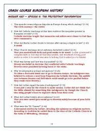 Protestant Reformation Worksheet Answers Fresh Crash Course European History Episode 6 Worksheet In 2020 Protestant Reformation Work Energy And Power Crash Course