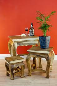 The boraam zebra series svenska 3 piece coffee table set features beautiful zebrano veneer that'll look fantastic in your living room. Thailand Furniture Import Side Table Set Nana Acacia Wood