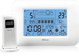 Oritronic Wetterstation Funk Mit Aussensensor Wetterstationen Innen Und Aussentemperatur Funk Mit Auss Wetterstationen Thermometer Uhr