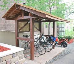 Covered Bike Parking Jpg 833 721 Bike Shelter Backyard Backyard Landscaping