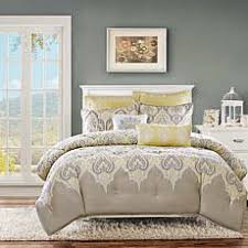 | gray yellow comforter set. Madison Park Yellow Comforters Sets Hsn