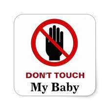 Don T Touch My Baby Square Sticker Zazzle Com Baby Gifts Ideas Diy Touch Me Dont Touch